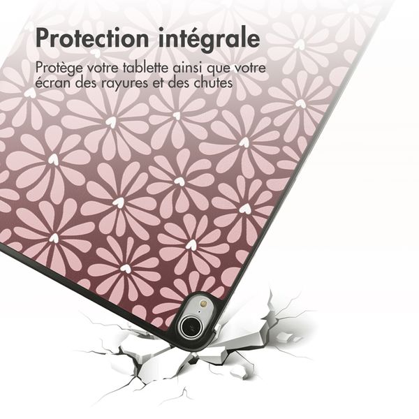 imoshion Coque tablette Design Trifold Apple iPad Air 11 pouces (2026) M4 / (2025) M3 / (2024) M2 / Air 5 (2022) / Air 4 (2020) - Bloom Love Blush