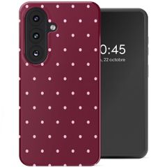Selencia Coque arrière Vivid avec MagSafe Samsung Galaxy S26 - Happy Dots Burgundy