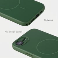 Accezz Coque Grip avec MagSafe Apple iPhone 17e / 16e - Vert foncé