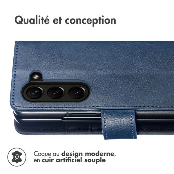 imoshion Étui de télephone portefeuille de luxe Samsung Galaxy Z Fold 6 - Bleu foncé