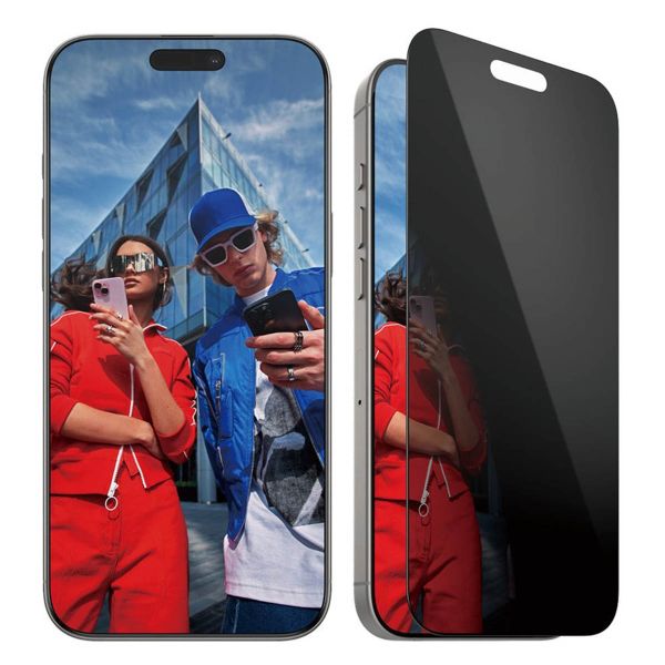 PanzerGlass Protection d'écran Privacy Ultra-Wide Fit Anti-bactérienne avec applicateur Apple iPhone 16 Pro Max