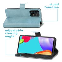 imoshion Étui de télephone portefeuille de luxe Samsung Galaxy A72 - Bleu clair