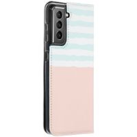 Concevez votre propre housse portefeuille Samsung Galaxy S21 Plus - Blanc