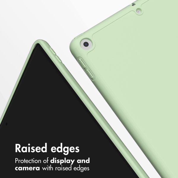 Accezz Coque tablette portefeuille Smart Silicone Apple iPad 6 (2018) 9.7 pouces / iPad 5 (2017) 9.7 pouces - Vert clair