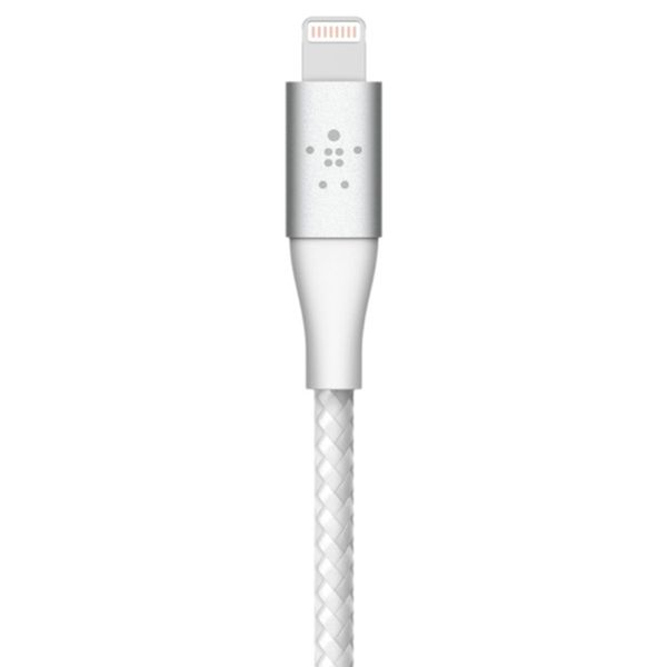 Belkin Câble Lightning vers USB-A tressé BoostCharge Pro - 2 mètres - Blanc