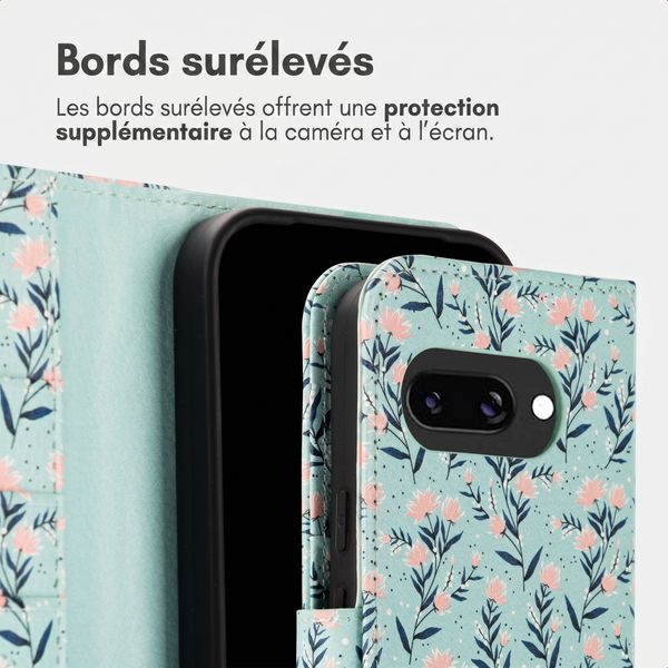 imoshion Étui de télephone portefeuille Design Google Pixel 9A - Blue Flowers