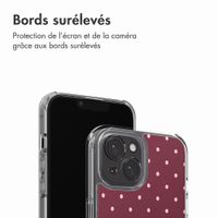 imoshion Coque Design Apple iPhone 15 - Polka Dot Bordeaux