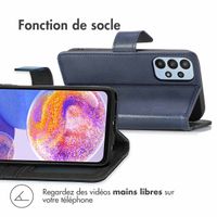 imoshion Étui de télephone portefeuille de luxe Samsung Galaxy A23 (5G) - Bleu foncé