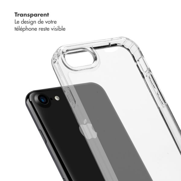 Selencia Coque arrière avec crochets amovibles Apple iPhone SE (2022 / 2020) / 8 / 7 - Transparent