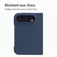 Accezz Coque Liquid Silicone avec MagSafe Apple iPhone Duo - Bleu foncé