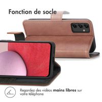 imoshion Étui de télephone portefeuille de luxe Samsung Galaxy A14 (5G/4G) - Marron