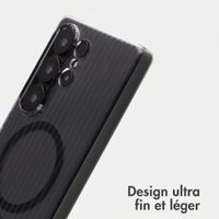 Accezz Coque arrière Lite avec MagSafe | Fluted | Samsung Galaxy S25 Ultra - Noir