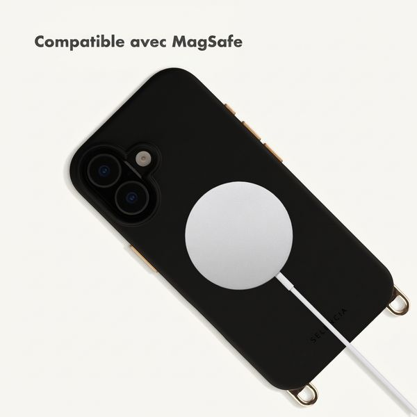 Selencia Coque arrière Rivièra avec MagSafe avec crochets amovibles Apple iPhone 17 - Velvet Black