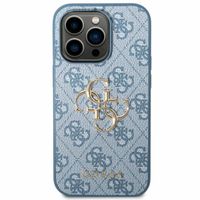Guess Coque 4G Metal Logo Backcover Apple iPhone 14 Pro Max - Bleu