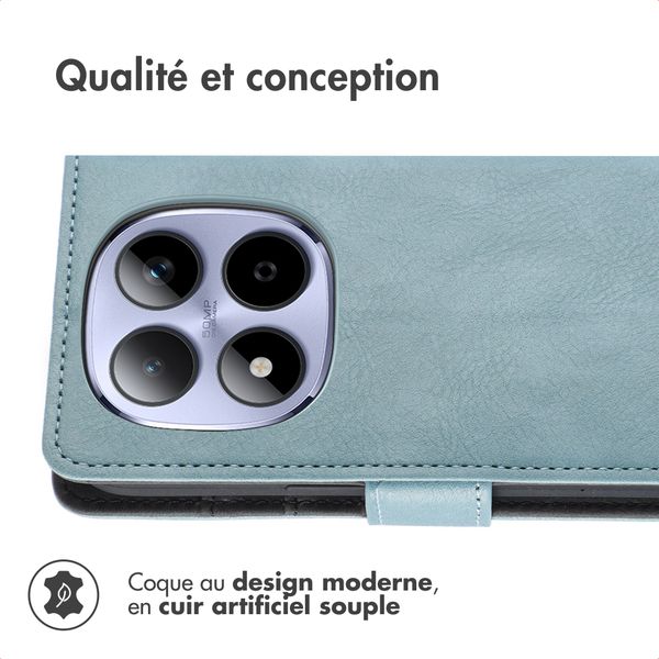 imoshion Étui de télephone portefeuille de luxe Xiaomi Redmi Note 15 Pro (5G) - Bleu clair