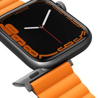 Uniq Bracelet Revix réversible Apple Watch | 44/45/46/49 mm - Charcoal (Grey/Orange)