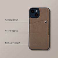 Selencia Coque Riva avec porte-cartes Apple iPhone 15 - Mocha Brown