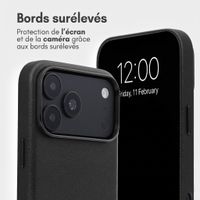 Accezz Étui de télephone portefeuille en cuir 2-en-1 avec MagSafe Apple iPhone 18 Pro / 17 Pro - Onyx Black