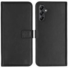 Selencia Étui portefeuille en cuir véritable Samsung Galaxy A14 (5G/4G) - Noir