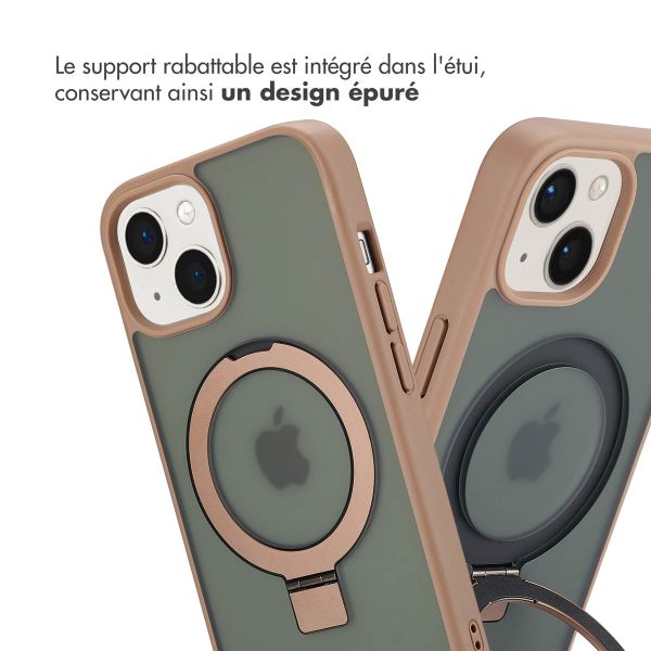 Accezz Coque Ring Stand avec MagSafe Apple iPhone 15 - Marron