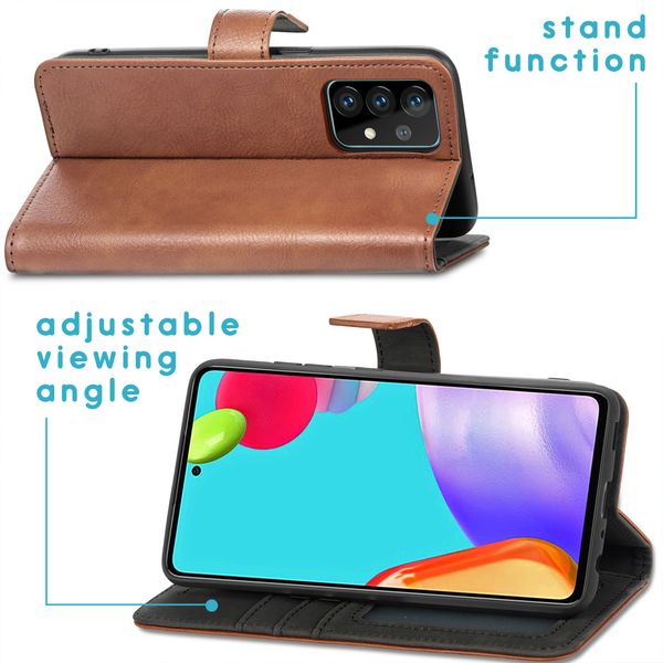 imoshion Étui de télephone portefeuille de luxe Samsung Galaxy A52(s) (5G/4G) - Marron