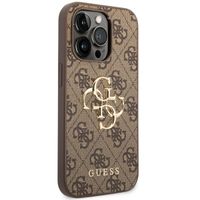 Guess Coque 4G Metal Logo Backcover Apple iPhone 14 Pro Max - Marron
