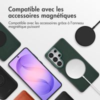 Accezz Coque arrière en cuir avec MagSafe Samsung Galaxy S26 Ultra - Cedar Green