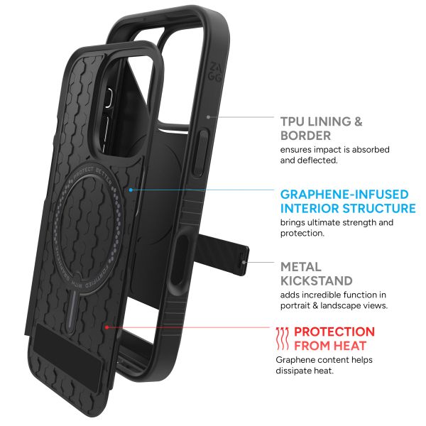 ZAGG Coque Denali Snap KS Apple iPhone 16 Pro - Noir