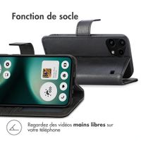 imoshion Étui de télephone portefeuille de luxe Nothing Phone (3a) Lite - Noir