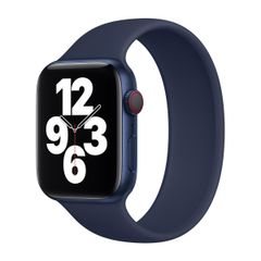 Apple Bracelet Boucle unique en Silicone Apple Watch | 38/40/41/42 mm - Taille 9 - Deep Navy