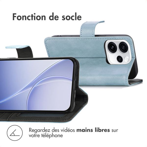 imoshion Étui de télephone portefeuille de luxe Oppo Reno15 Pro (5G) - Bleu clair
