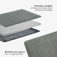 Selencia Coque tissée Apple MacBook Air 13 pouces (2022 / 2024 M3 / 2025 M4 / 2026 M5) - Gris