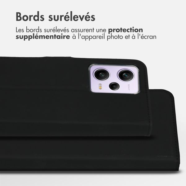Accezz Étui de télephone Wallet Xiaomi Redmi Note 12 Pro / Xiaomi Poco X5 Pro 5G - Noir