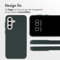Accezz Coque arrière en cuir avec MagSafe Samsung Galaxy A57 (5G) - Cedar Green