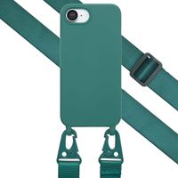 Selencia Coque silicone avec cordon amovible Apple iPhone 17e / 16e - Vert foncé