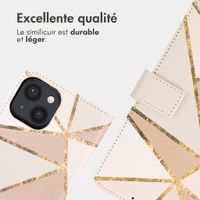 imoshion Étui de télephone portefeuille Design Apple iPhone 13 - Beige Graphic