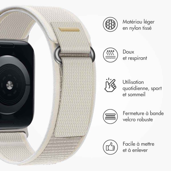 imoshion Bracelet Trail en nylon Apple Watch | 38/40/41/42 mm - Lumière stellaire