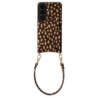 Selencia Nova coque arrière en cuir véritable avec porte-cartes Samsung Galaxy S26 - Fawn Chic