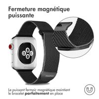 imoshion Bracelet magnétique milanais Apple Watch | 44/45/46/49 mm - Taille M - Noir