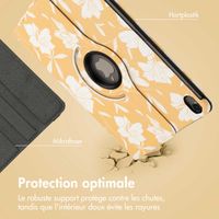 imoshion Coque tablette Design rotatif à 360° Apple iPad Air 5 (2022) / Air 4 (2020) - Yellow Flowers