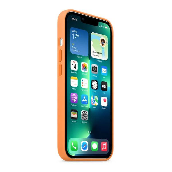Apple Coque en silicone MagSafe Apple iPhone 13 Pro - Orange