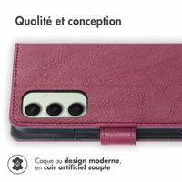 imoshion Étui de télephone portefeuille de luxe Samsung Galaxy S24 FE - Bordeaux
