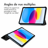 imoshion Coque tablette Trifold Apple iPad 11 (2025) 11 pouces A16 / iPad 10 (2022) 10.9 pouces - Noir