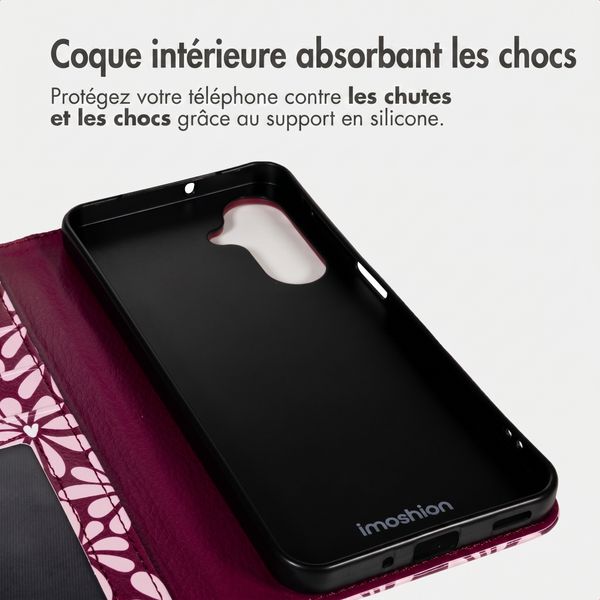 imoshion Étui de télephone portefeuille Design Samsung Galaxy A55 - Bloom Love Blush