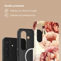 Selencia Coque arrière Vivid avec MagSafe Samsung Galaxy S25 - Vintage Peony
