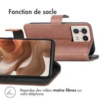 imoshion Étui de télephone portefeuille de luxe Motorola Edge 50 Ultra - Marron