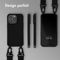 Selencia Coque silicone avec cordon amovible Apple iPhone 14 Pro - Noir
