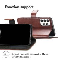 imoshion Étui de télephone portefeuille de luxe Samsung Galaxy A53 - Marron foncé