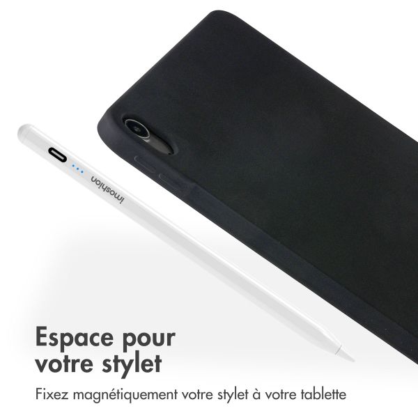 Accezz Coque Liquid Silicone avec porte-stylet Apple iPad Air 11 pouces (2026) M4 / (2025) M3 / (2024) M2 / Air 5 (2022) / Air 4 (2020) - Noir