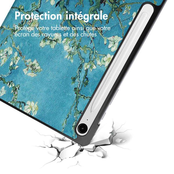 imoshion Coque tablette Design Trifold Samsung Galaxy Tab S9 11.0 pouces / S10 Lite / S10 FE / S9 FE 10.9 pouces - Green Plant